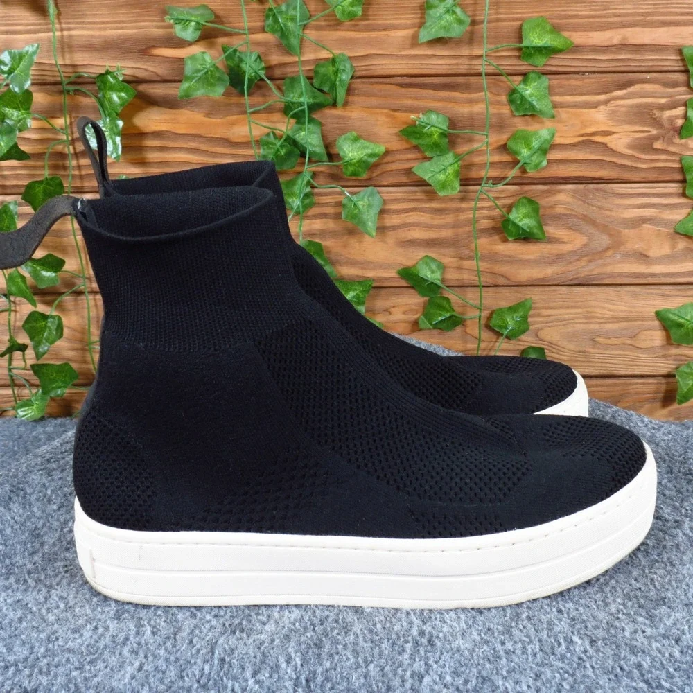 J/Slides Heroe Women Sock Bootie Sneakers 8.5 Athleisure Platform Black Knit